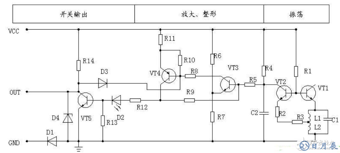 三線制接近開關(guān)原理圖