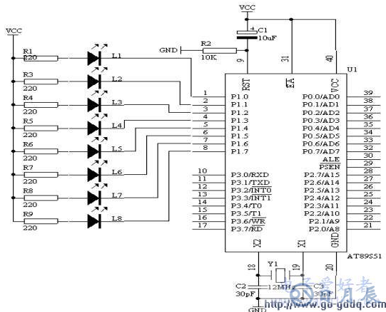 AT89S51單片機(jī)廣告燈電路的設(shè)計(jì)