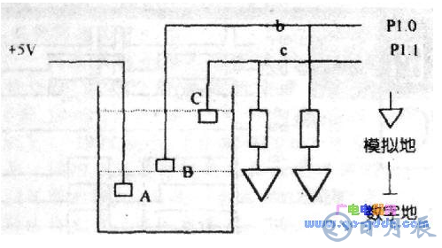 8051單片機供水系統(tǒng)水位控制的硬件電路設計