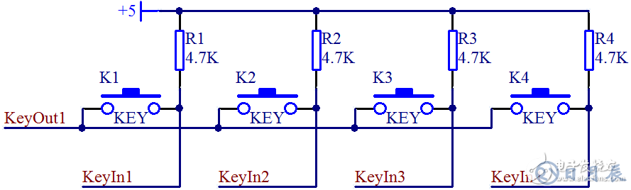 單片機(jī)獨(dú)立式按鍵和矩陣式按鍵電路設(shè)計(jì)